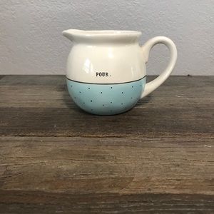 Rae Dunn Pour Creamer Blue Polka Dots